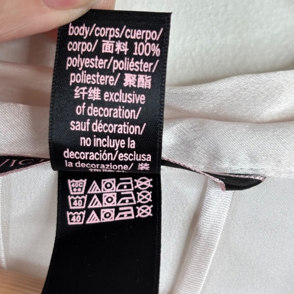 Victorias Secret Satin Robe M/L Blush Pink Kimono Lounge Lingerie Luxury Bridal - Picture 7 of 11